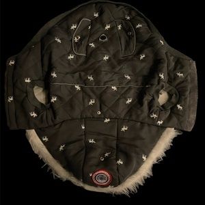 LuvGear Reversible Gray, Black Flannel Moose with Fur
